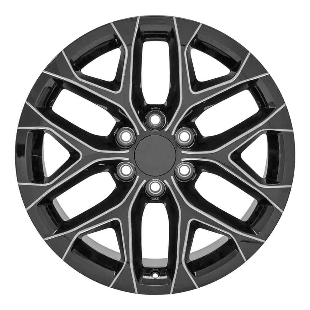 OE Wheels CV98B 20x9 Gloss Black with Milled Edge replica wheel