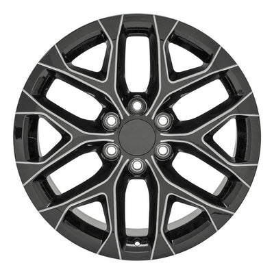 OE Wheels CV98B 20x9 Gloss Black with Milled Edge replica wheel