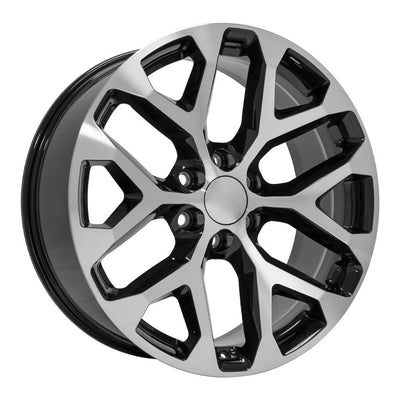 OE Wheels CV98B 22x9 Gloss Black Machined replica wheel