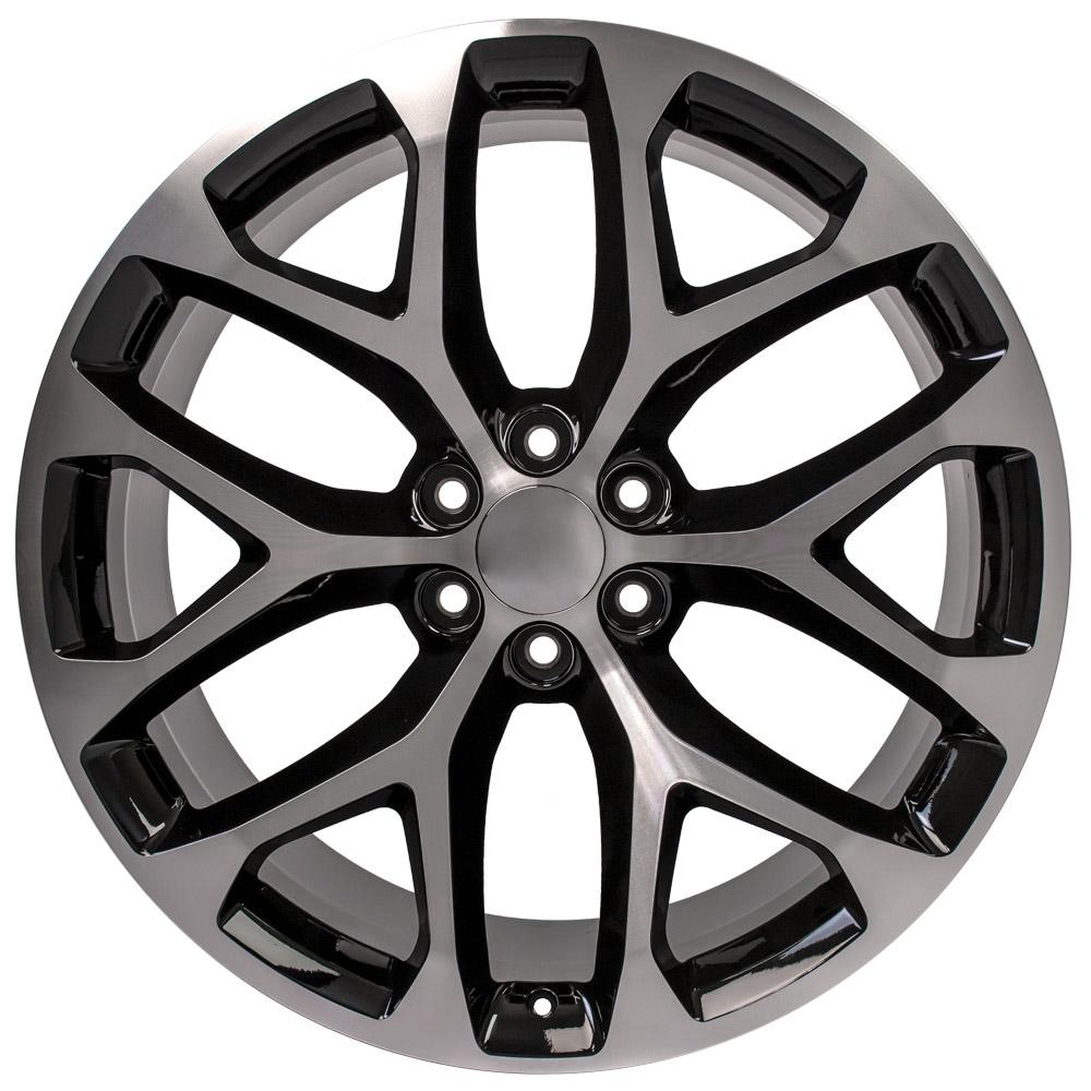 OE Wheels CV98B 24x10 Gloss Black Machined replica wheel