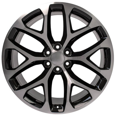 OE Wheels CV98B 24x10 Gloss Black Machined replica wheel