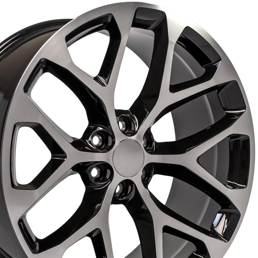 OE Wheels CV98B 24x10 Gloss Black Machined replica wheel
