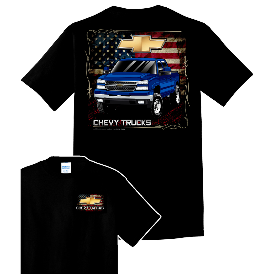 Cateye Chevy Truck 100% Cotton T-Shirt – GMT 800 Classic (Black)