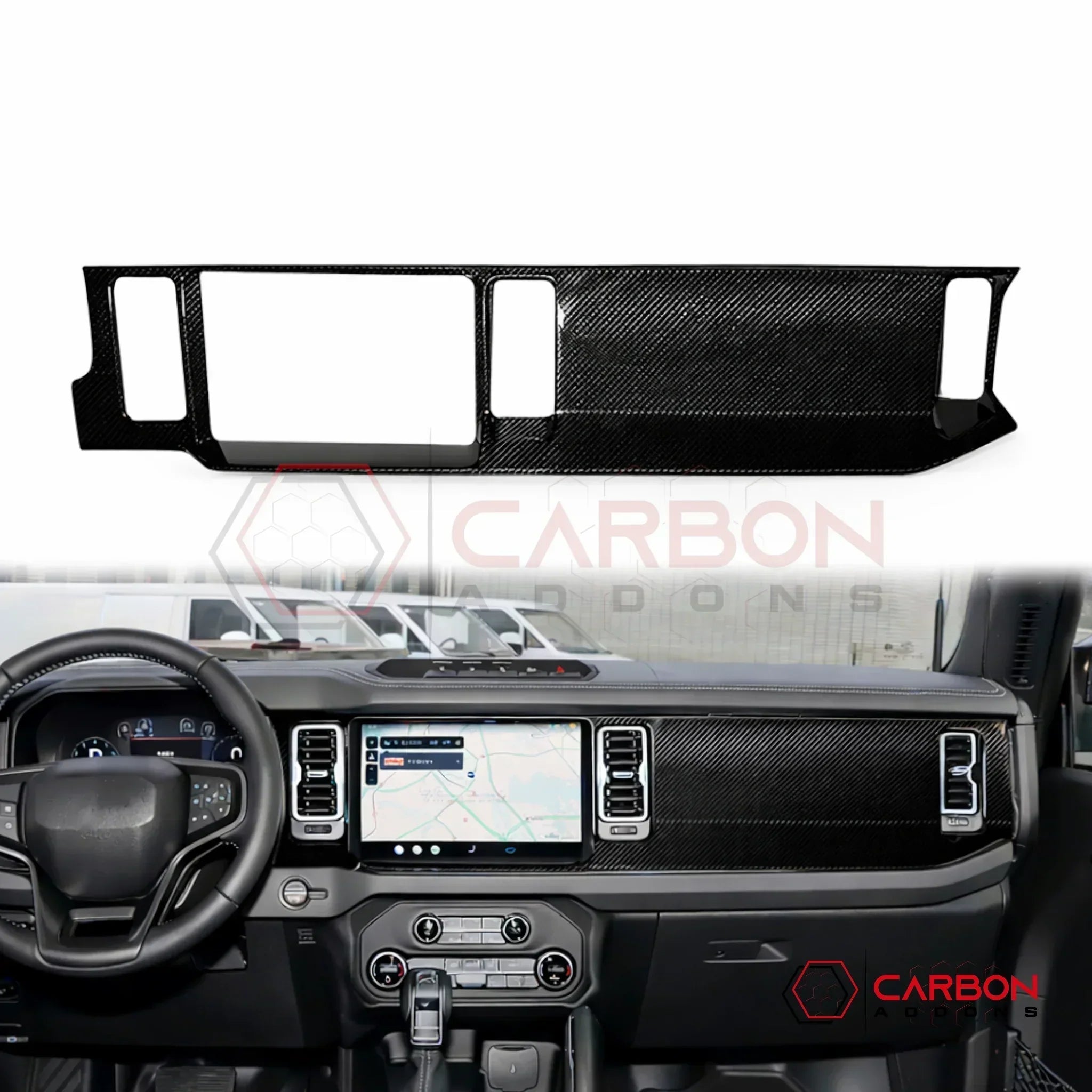 Real Carbon Fiber Dashboard Cover For 2021+ Ford Bronco