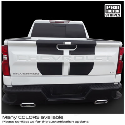 Chevrolet Silverado 2019-2024 Hood and Tailgate Stripes Decals