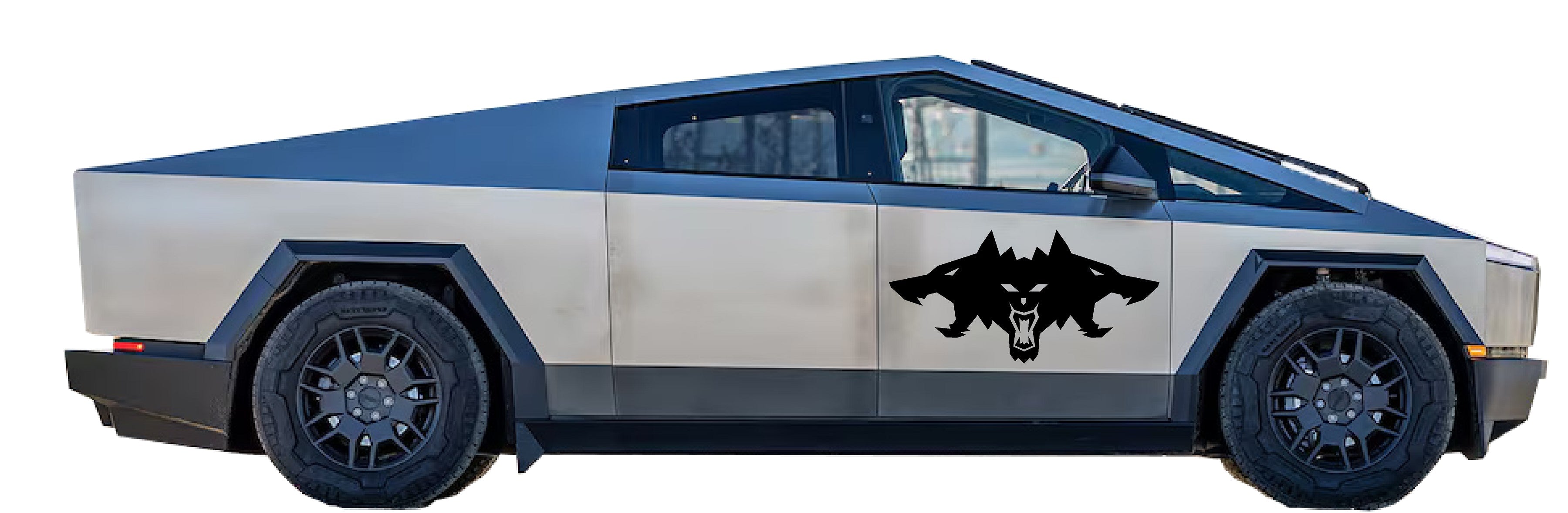 Cyberbeast Logo Door Decals For The 2023-2024 Tesla Cybertruck (x2)