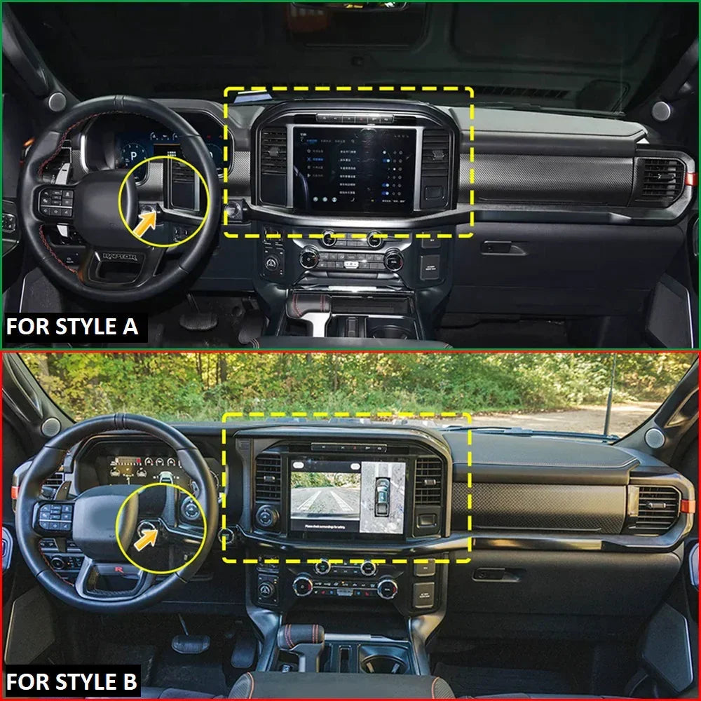 Real Carbon Fiber Dashboard Trim Cover for 2021+ Ford F-150