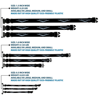 Plastic Clip Collar - 1955-57 CHEVROLET V Emblem Black/Silver