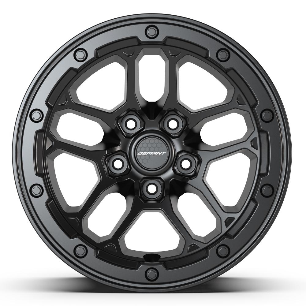 Set of 4 Defiant DF01 17x8 Satin Black wheel, 5x127, +12mm offset