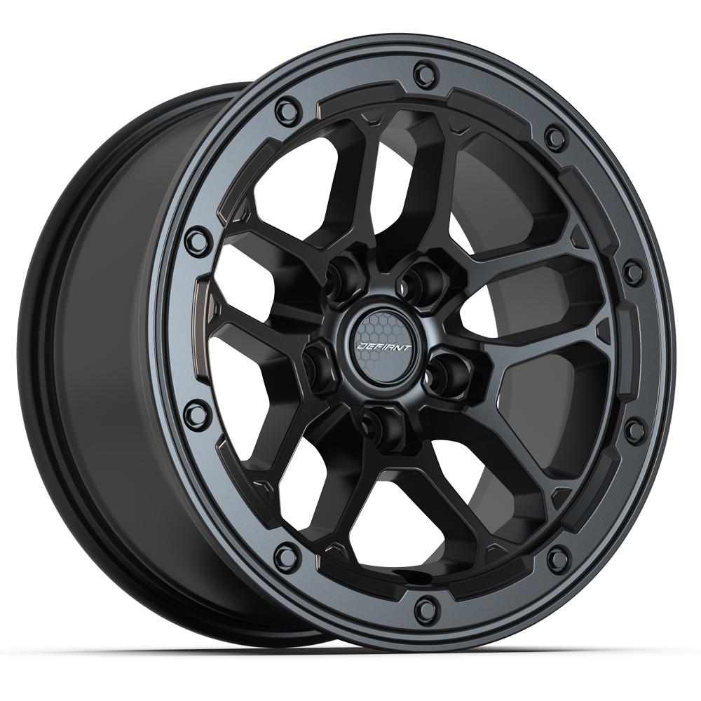 Set of 4 Defiant DF01 17x8 Satin Black wheel, 5x127, +12mm offset