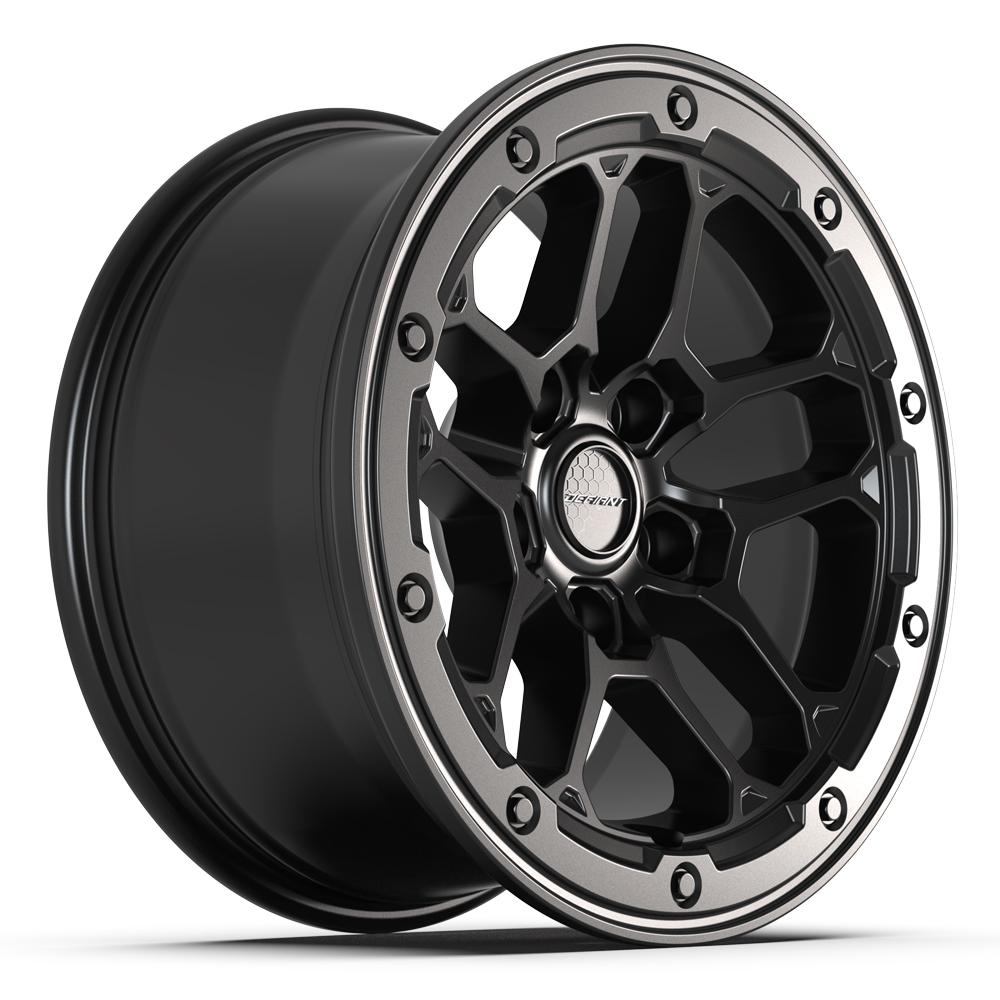 Set of 4 Defiant DF01 17x8 Satin Black wheel, 5x127, +12mm offset