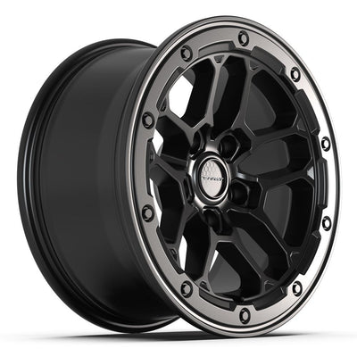 Set of 4 Defiant DF01 17x8 Satin Black wheel, 5x127, +12mm offset