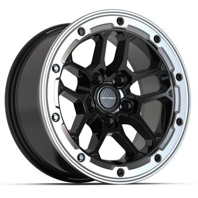 Set of 4 Defiant DF01 17x8 Gloss Black with Milled Edge wheel, 5x127, +12mm offset
