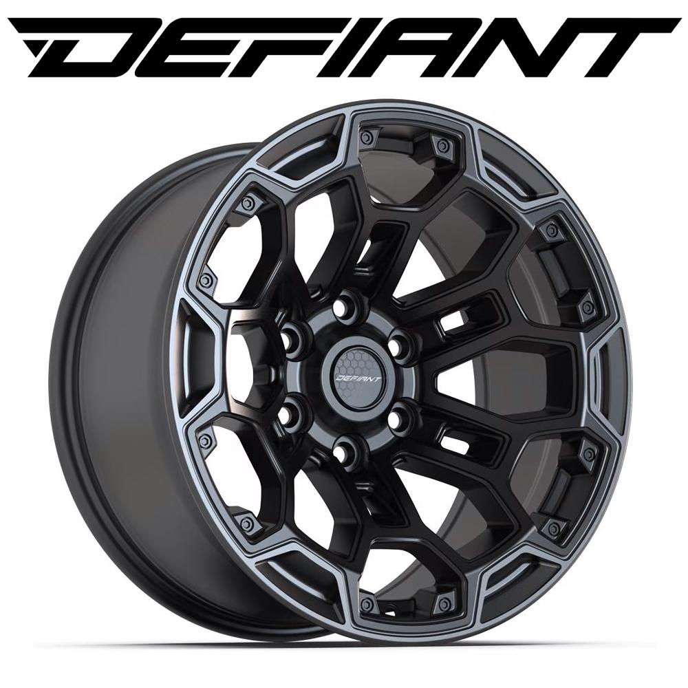 Defiant DF03 18x9 Satin Black with Dark Satin Charcoal 2-Tone wheel, 6x139.7, -12mm offset