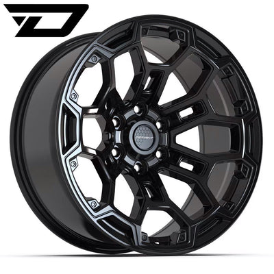 Set of 4 Defiant DF03 20x9 Gloss Black wheel, 6x139.7, -12mm offset