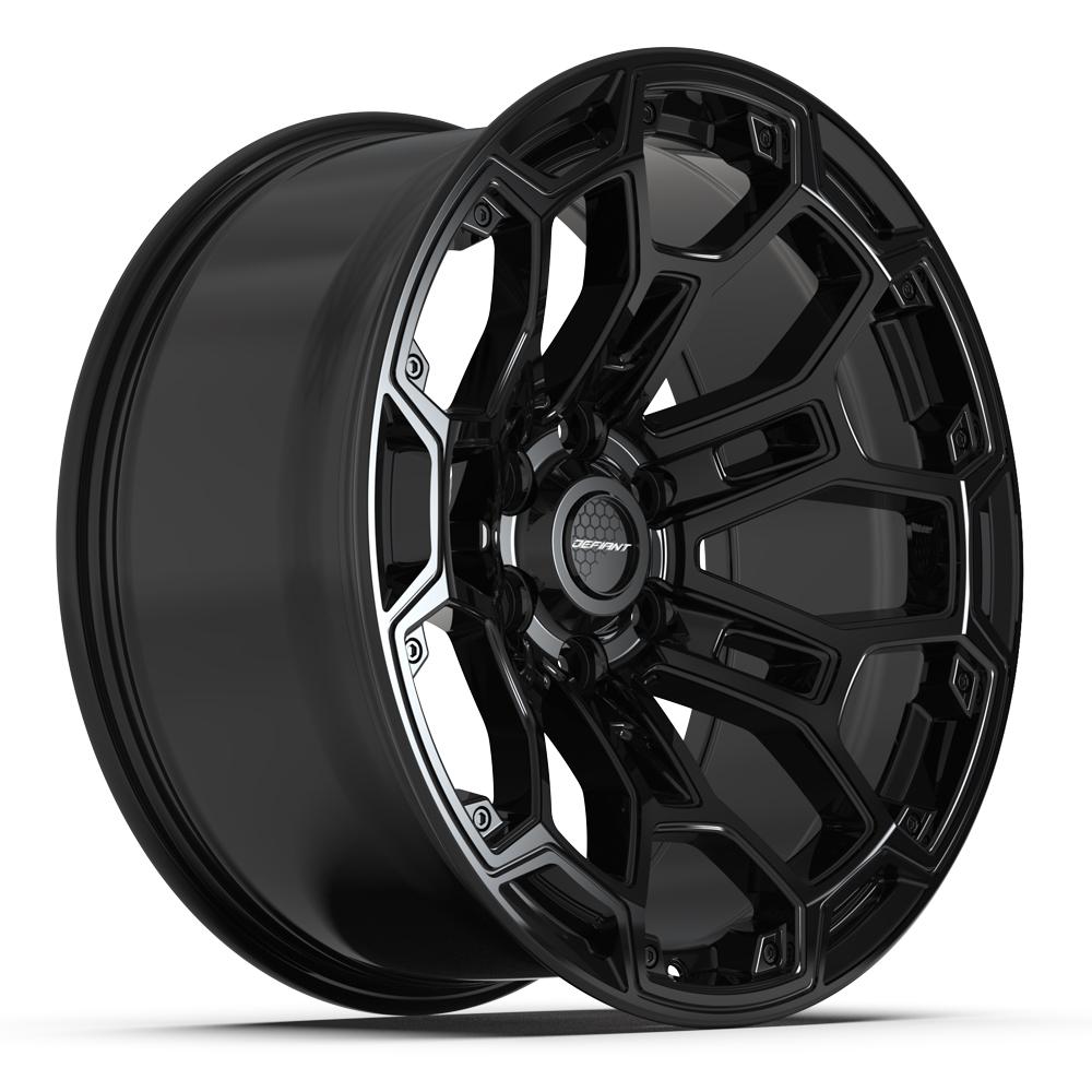 Set of 4 Defiant DF03 20x9 Gloss Black wheel, 6x139.7, -12mm offset
