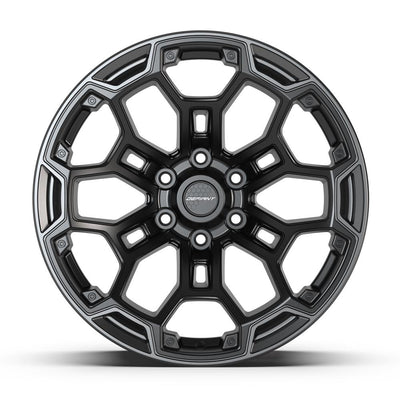 Defiant DF03 20x9 Satin Black with Dark Satin Charcoal 2-Tone wheel, 6x139.7, -12mm offset