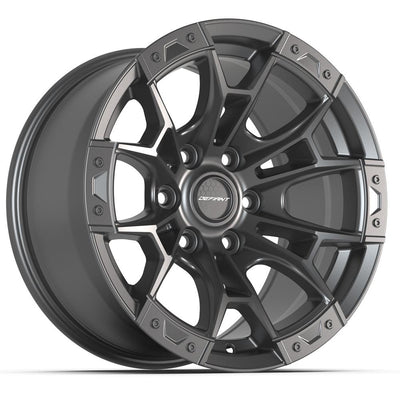 Set of 4 Defiant DF04 17x9 Dark Satin Charcoal wheel, 6x135, +12mm offset