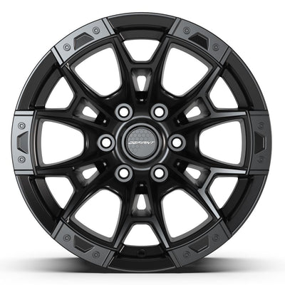 Set of 4 Defiant DF04 20x9 Satin Black wheel, 6x135, +12mm offset