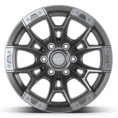 Set of 4 Defiant DF04 20x9 Satin Gunmetal wheel, 6x135, +12mm offset