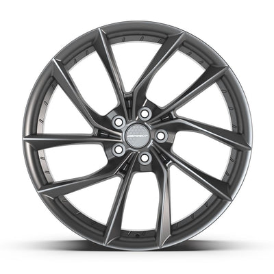 Set of 4 Defiant DF06 20x9 Dark Satin Charcoal wheel, 5x114.3, +35mm offset
