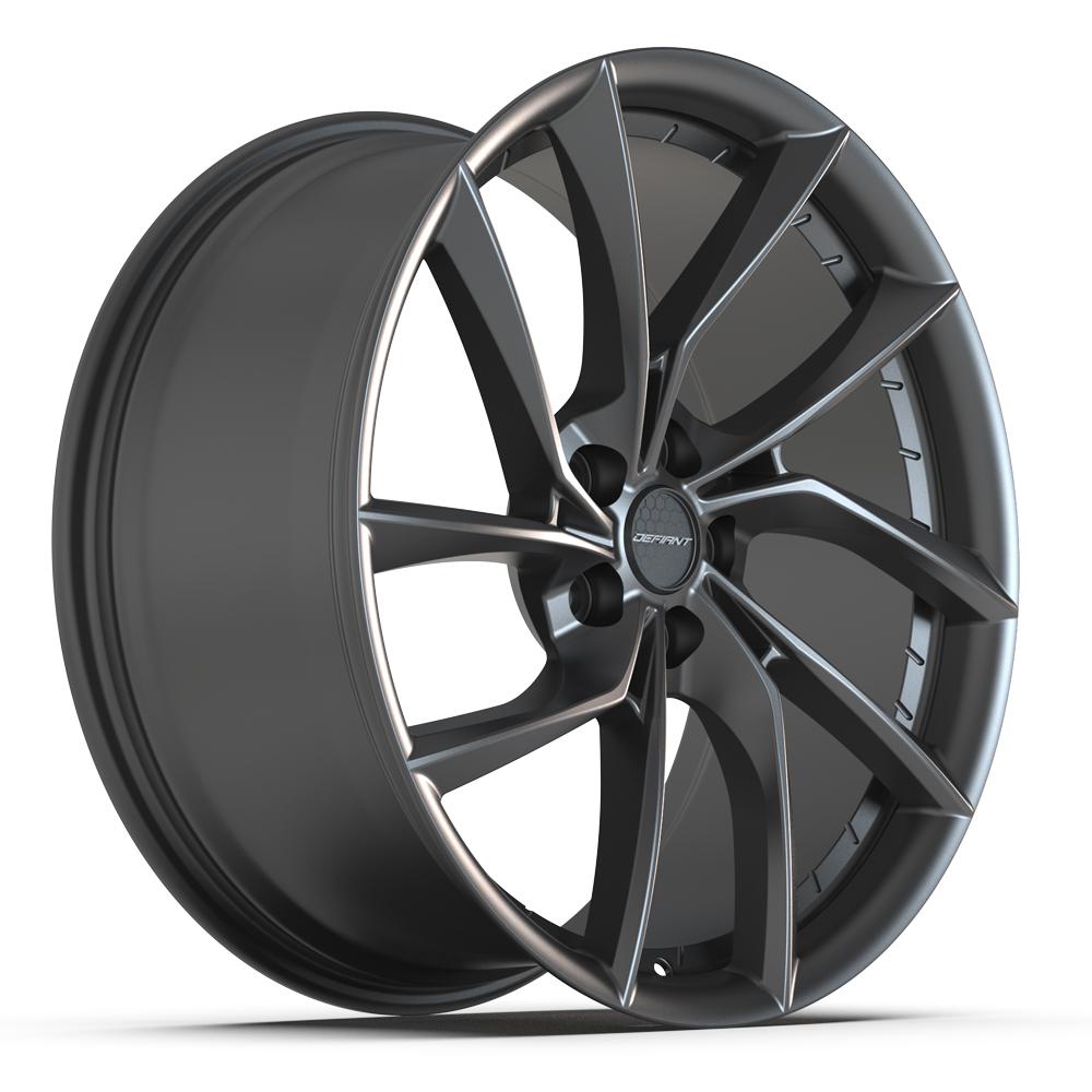 Set of 4 Defiant DF06 20x9 Dark Satin Charcoal wheel, 5x114.3, +35mm offset