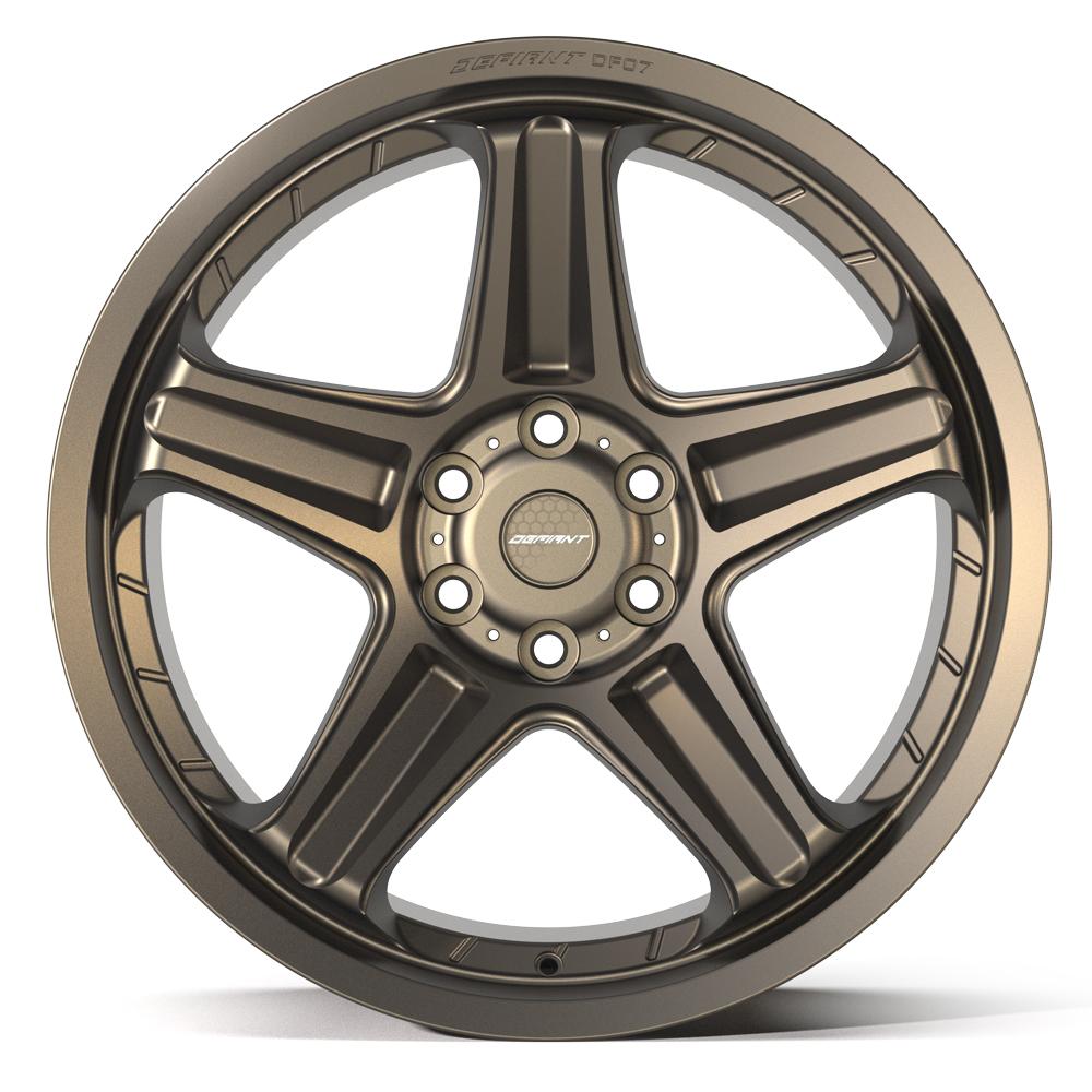 Set of 4 Defiant DF07 22x10 Satin Bronze wheel, 6x139.7, -12mm offset