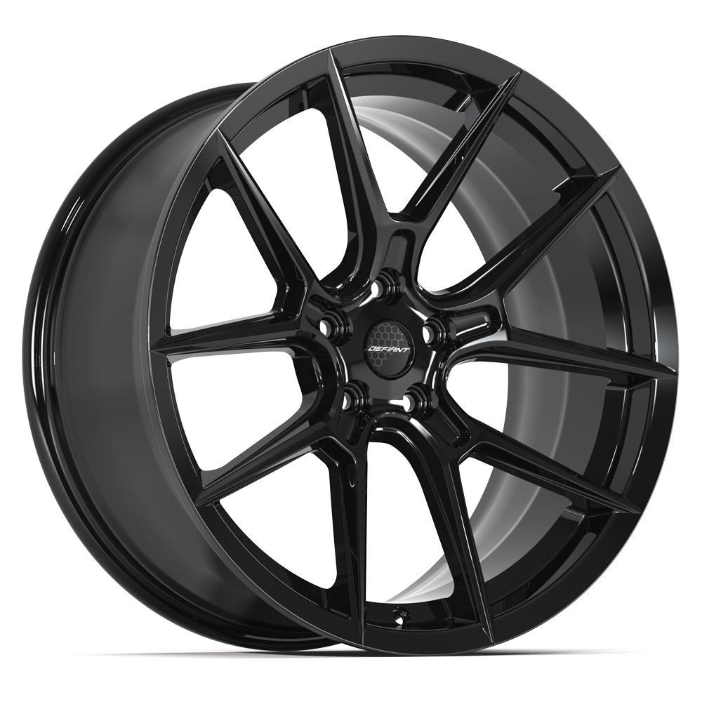 Set of 4 Defiant DF08 20x9 Gloss Black wheel, 5x114.3, +35mm offset