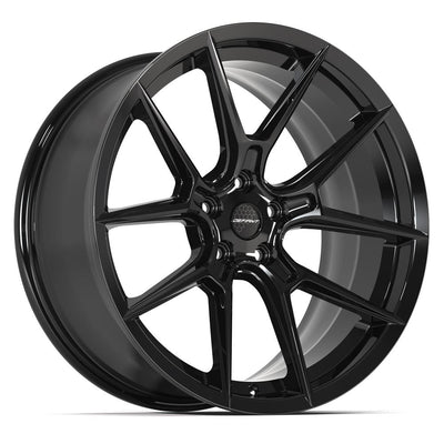 Set of 4 Defiant DF08 20x9 Gloss Black wheel, 5x114.3, +35mm offset