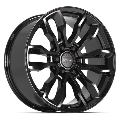 Set of 4 Defiant DF15A 20x9 Gloss Black wheel, 6x139.7, +18mm offset