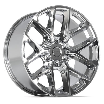 Set of 4 Defiant DF17A 20x9 Chrome wheel, 6x139.7, +18mm offset