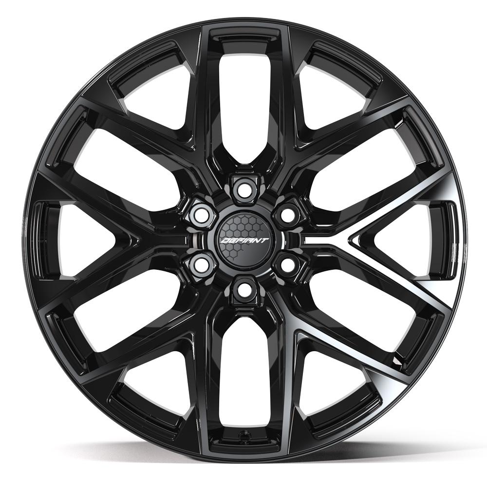 Defiant DF17A 22x9 Gloss Black wheel, 6x139.7, 18mm offset