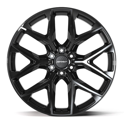 Set of 4 Defiant DF17A 24x10 Gloss Black wheel, 6x139.7, +24mm offset