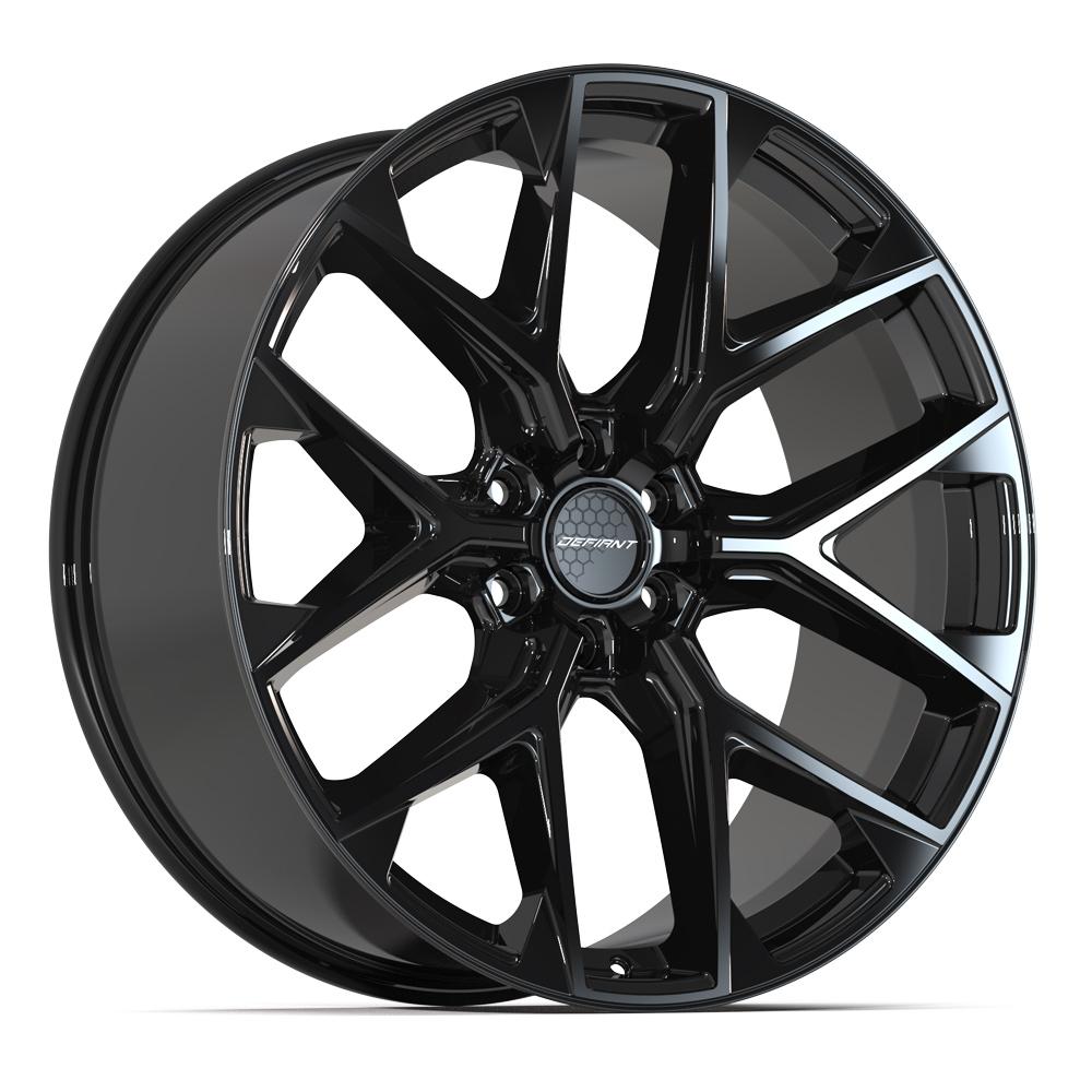 Set of 4 Defiant DF17A 24x10 Gloss Black wheel, 6x139.7, +24mm offset