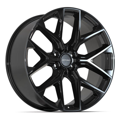 Set of 4 Defiant DF17A 24x10 Gloss Black wheel, 6x139.7, +24mm offset