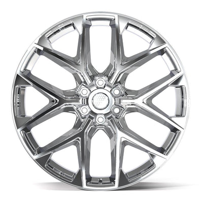 Set of 4 Defiant DF17A 24x10 Chrome wheel, 6x139.7, +18mm offset