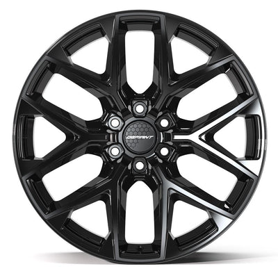 Set of 4 Defiant DF17B 22x9 Gloss Black wheel, 6x139.7, +18mm offset