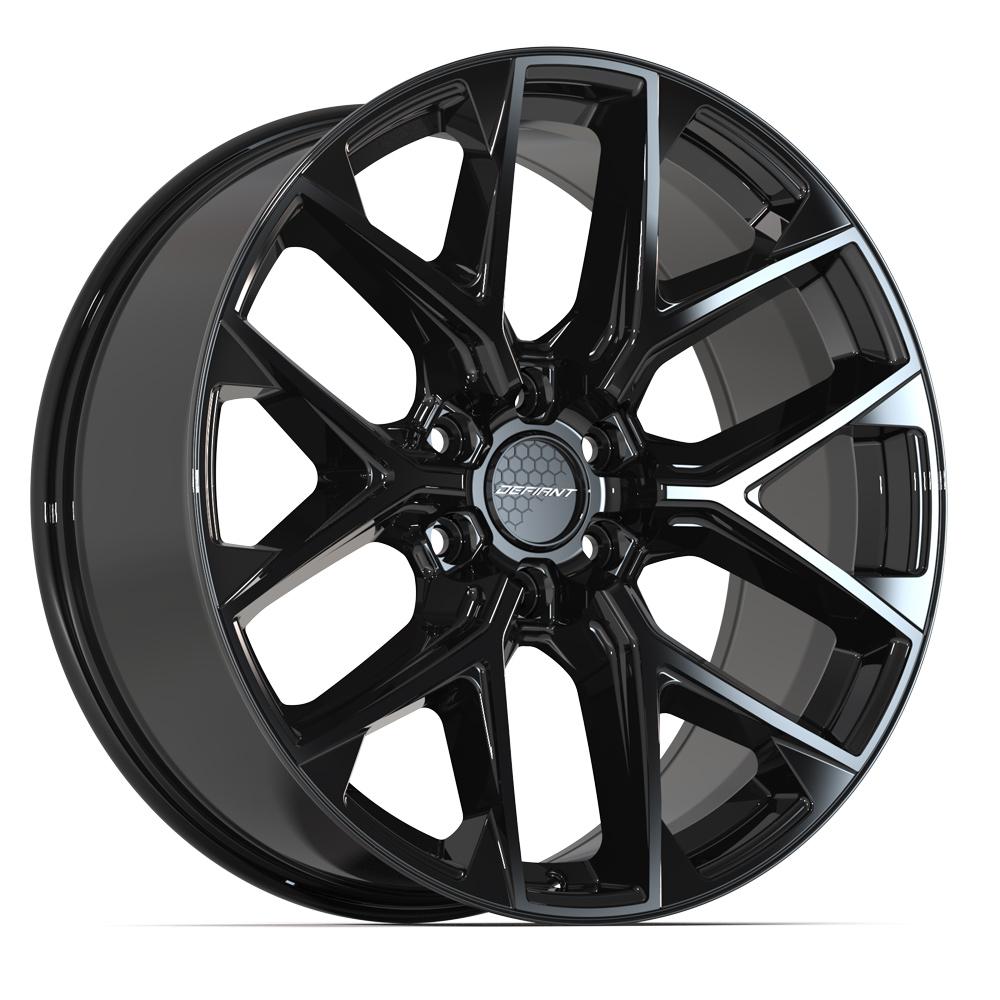Defiant DF17B 22x9 Gloss Black wheel, 6x139.7, 18mm offset
