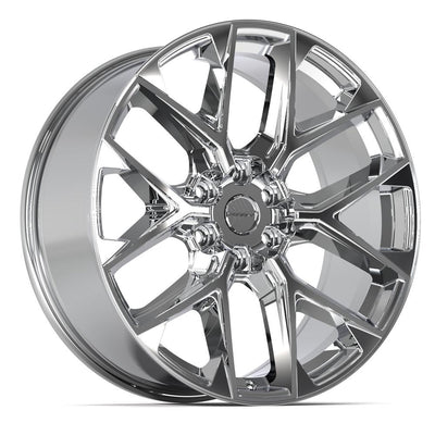 Set of 4 Defiant DF17B 22x9 Chrome wheel, 6x139.7, +18mm offset