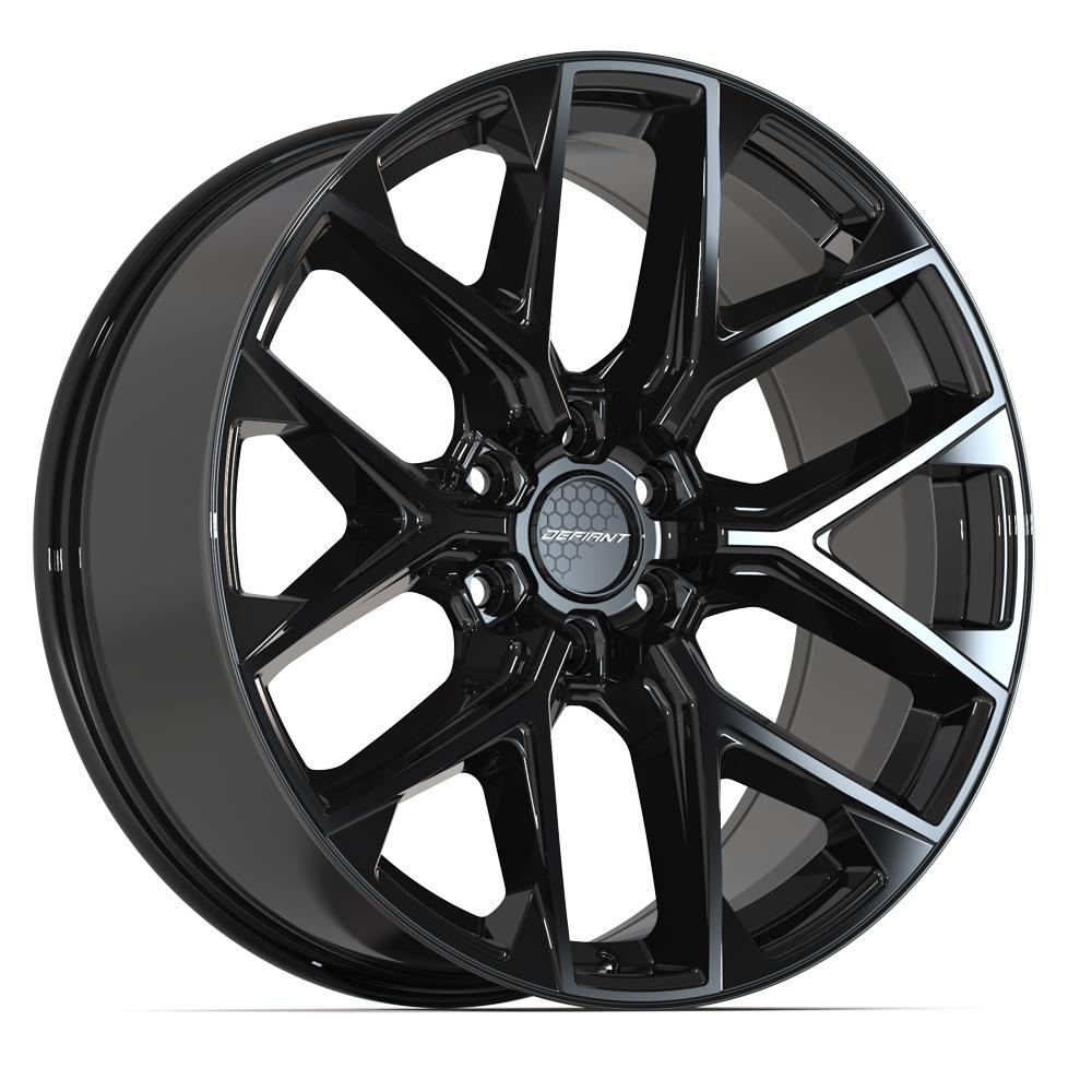 Set of 4 Defiant DF17C 22x9 Gloss Black wheel, 6x135, +18mm offset