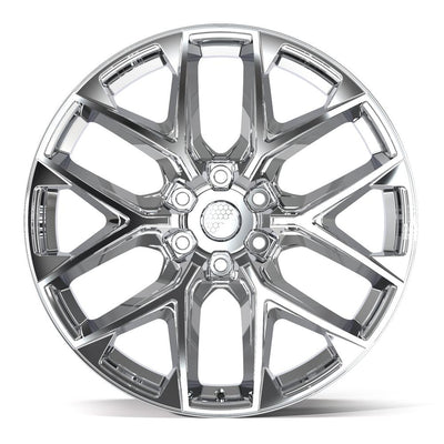 Set of 4 Defiant DF17C 22x9 Chrome wheel, 6x135, +24mm offset
