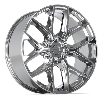 Set of 4 Defiant DF17C 22x9 Chrome wheel, 6x135, +24mm offset