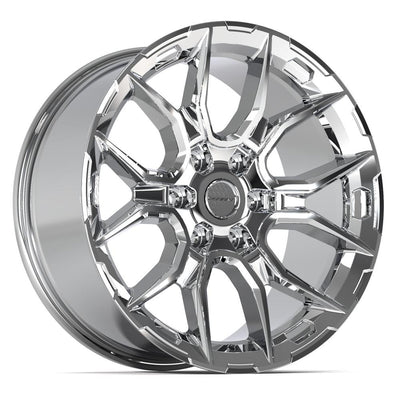 Set of 4 Defiant DF18A 20x9 Chrome wheel, 6x139.7, +18mm offset