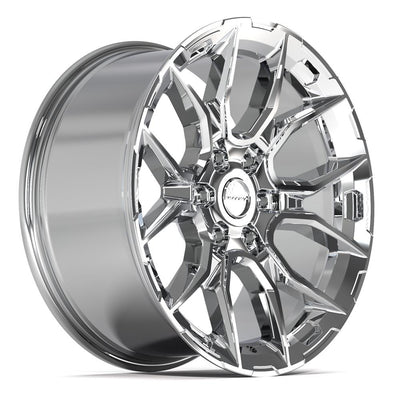 Set of 4 Defiant DF18A 20x9 Chrome wheel, 6x139.7, +18mm offset
