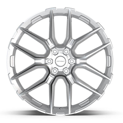 Set of 4 Defiant DF18A 24x10 Gloss Silver Machined wheel, 6x139.7, +24mm offset