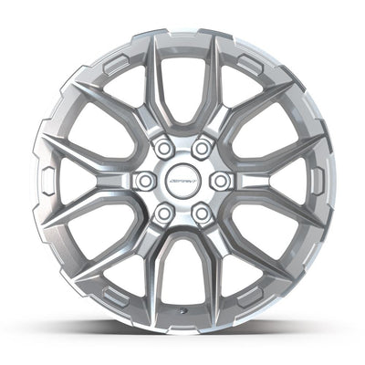 Defiant DF18B 20x9 Gloss Silver Machined wheel, 6x139.7, 18mm offset