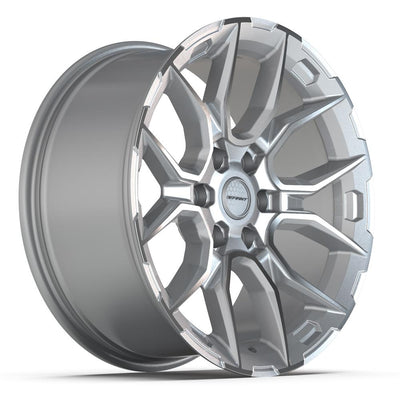 Defiant DF18B 20x9 Gloss Silver Machined wheel, 6x139.7, 18mm offset