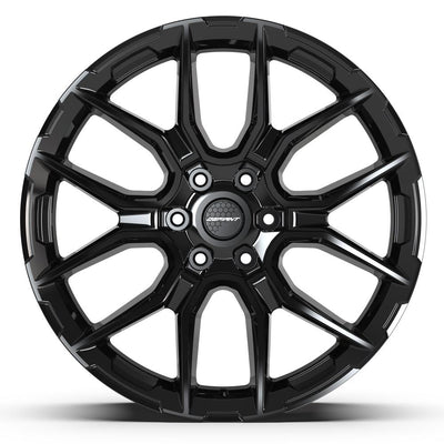 Set of 4 Defiant DF18C 22x9 Gloss Black wheel, 6x135, +18mm offset