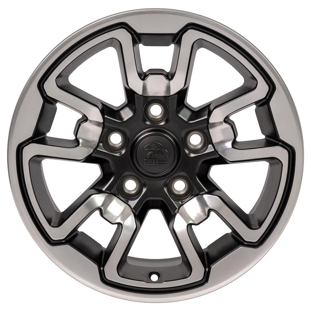 OE Wheels DG55 17x8 Satin Black with Polished Face replica wheel