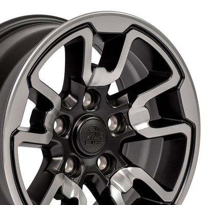 OE Wheels DG55 17x8 Satin Black with Polished Face replica wheel
